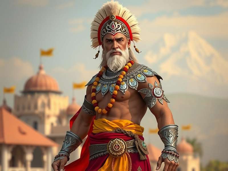 Silver Saffron Gladiator Indian festival event